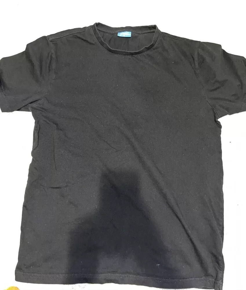 City Lab Mens Fitted Short Sleeve Crewneck T-shirt Medium Black
