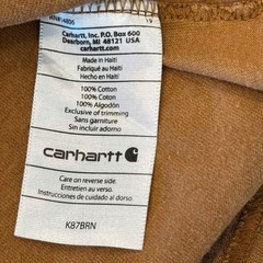 Carhartt K87 Mens XL Brown Workwear T-Shirt Short Sleeve Heavyweight Cotton