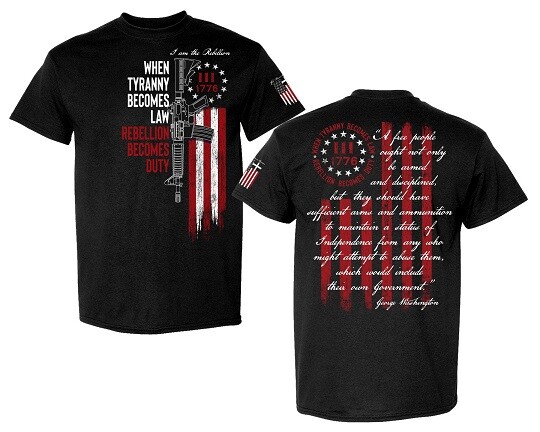 2nd Amendment T-Shirt ‘When Tyranny Becomes Law’ Tee