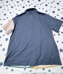 Looney Tunes Bugs Bunny Button Up Shirt Mens 2XL Colorblock Graphic Cartoon AOP