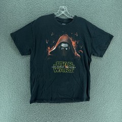 Star Wars Force Awakens T-Shirt Mens L Black Kylo Ren Movie Graphic Jerry Leigh
