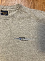 Vintage Y2K Discovery Channel Quest T-Shirt Men’s Medium Woolrich Made USA Gray