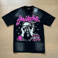 Hellstar loose retro short sleeved T-shirt and pure cotton shorts set