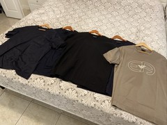 Set Of 5 Emporio Armani Men’s Beige Black And Navy Blue T-Shirts Pit 24 L 30
