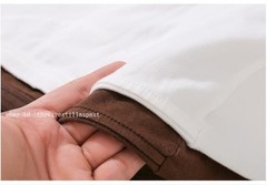 Mens Long Sleeve Shirts Soild Color Heavy Cotton Retro Casual T-Shirts
