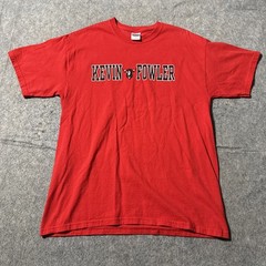 Kevin Fowler T Shirt Mens Large Autographed Signed Red Short Sleeve Band Tee