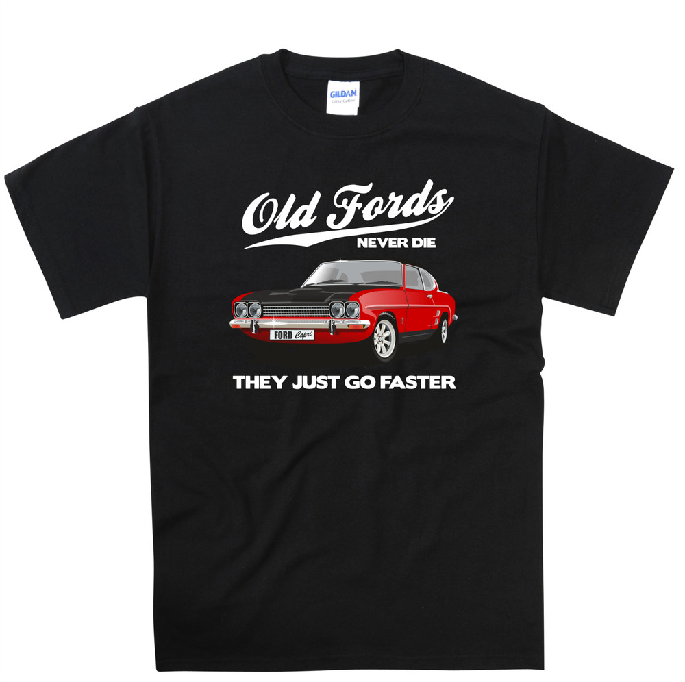 New MK1 Ford Capri T Shirt Classic Car Personalised Registration S-5XL Nice Gift