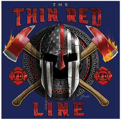 T-SHIRT-FIREFIGHTER-THIN RED LINE