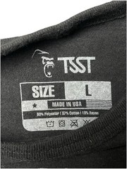Feel Powerful Gym Shirt Men’s Size Lg Black S/S Shirt Cotton Poly Made In USA