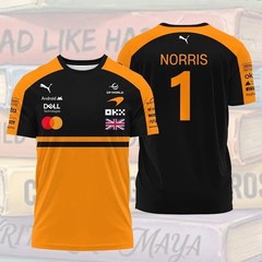 ✅ 2026 Orange Lando Norris #1 McLaren Formula One Polo Shirt 2026 F1 AOP Shirt