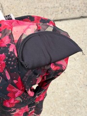 Y2K Gloria Lance Woman Sheer Floral Blouse 1X Red Black Made USA