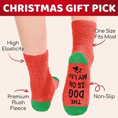 Funny Christmas Socks for Women – Holiday Dog Mom Socks, Secret Santa Christm…