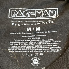 Pac-Man Bandai Namco Ent Inc. Black T Shirt Adult Size M (C-Life Group, LTD)