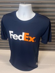 Vintage FedEx Quick Dry Short Sleeve Blue SS T-Shirt