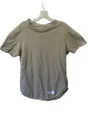 Primark T-Shirt Mens Tan Cotton Size Med Round Neck Pleated Sleeve Round Bottom