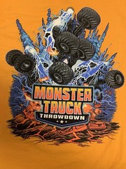 Monster Truck Throwdown Event Collectible T Shirt Orange sizes S L XL XXL XXXL
