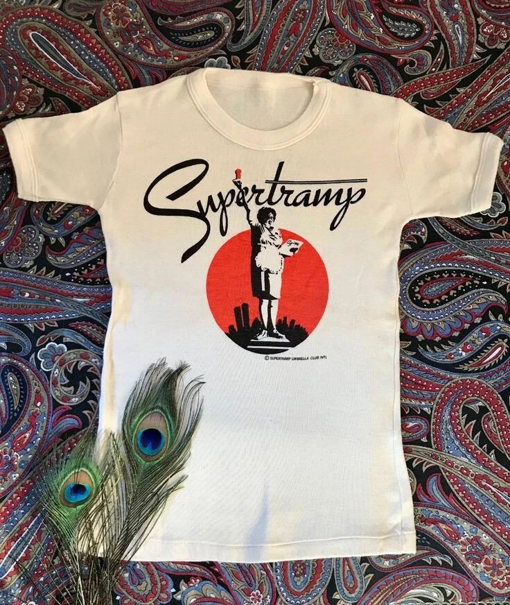Supertramp 1970s 1979 Band Tee T Shirt white Music