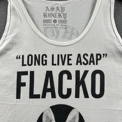 Asap Rocky Shirt Mens Large White Black Diamonds Tour Flacko Tank Top Sleeveless