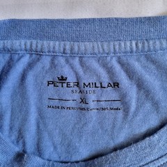 Peter Millar Seaside Summer Soft Pocket Tshirt Mens XL Blue Modal Cotton Coastal