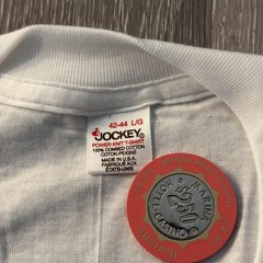 Jockey Shirt Mens Large White Power Knit Blank Tee T-Shirt Crewneck USA