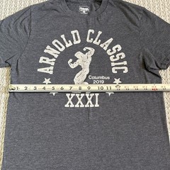 Homage Arnold Classic 2019 Columbus Ohio T-Shirt – Size Small – Gray Cotton/Poly