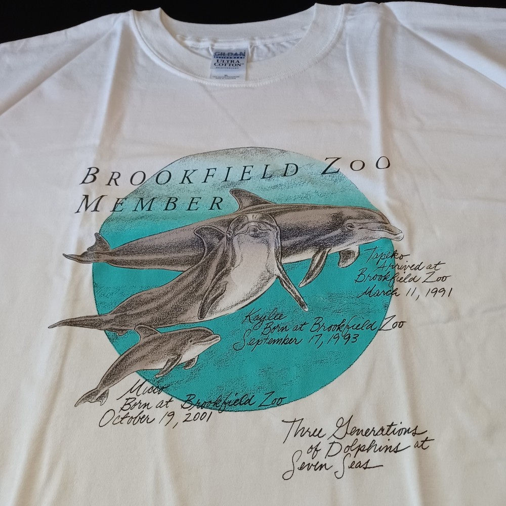 Brookfield Zoo Members T-Shirt White XL Never Worn – Choice of Front Graphics