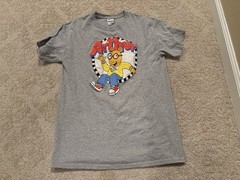 Arthur PBS TV Show Graphic Gray T-Shirt Cartoon Childrens Show Men’s Size Medium