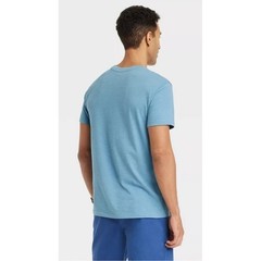 Goodfellow & Co Mens Everyday Wear Standard Fit Crew Neck T Shirt Blue XXL