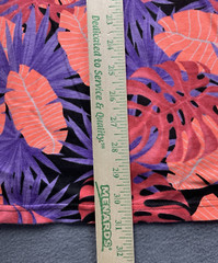 CSG Graphic Tee T-Shirt Men Multi Color All Over Print Leaves Crew Neck Size XXL