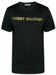 Pierre Balmain Mens Iconic Top Logoshirt Gold Logo Shirt Kurzarm T-Shirt 52 XL