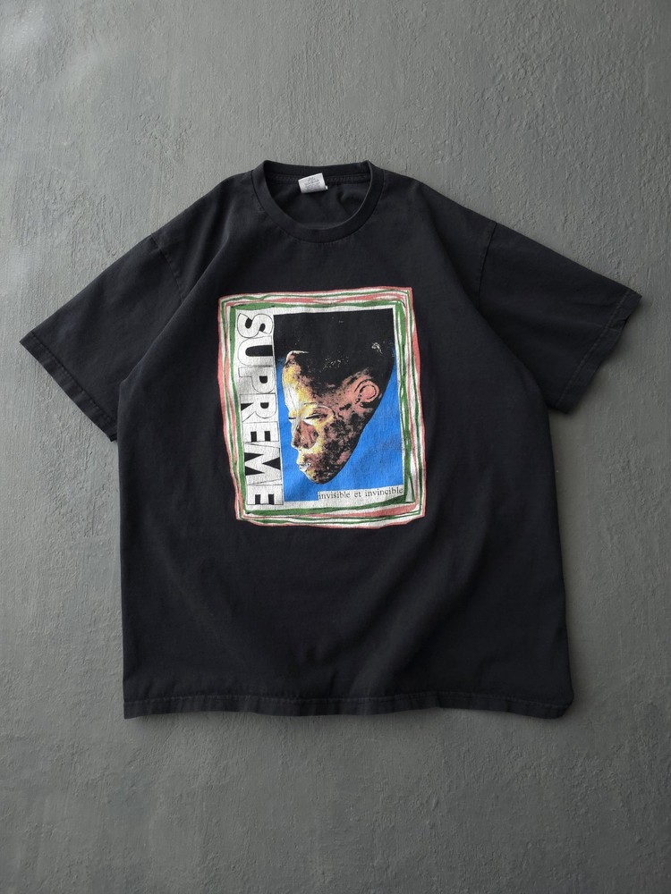 Supreme SS22 Black Mask T-shirt Crewneck 100% Cotton Made In USA Streetwear L