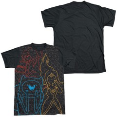 Adventure Time Adventure Trio Adult Costume T Shirt (Black Back), S-3XL