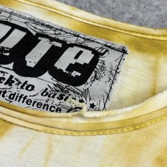 Sure tie dye spiritual design t shirt large mens yellow Short Sleeve Well Used