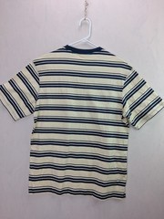 MNG Man Striped T Shirt M Sustainable Cotton NWT Navy Cream Regular