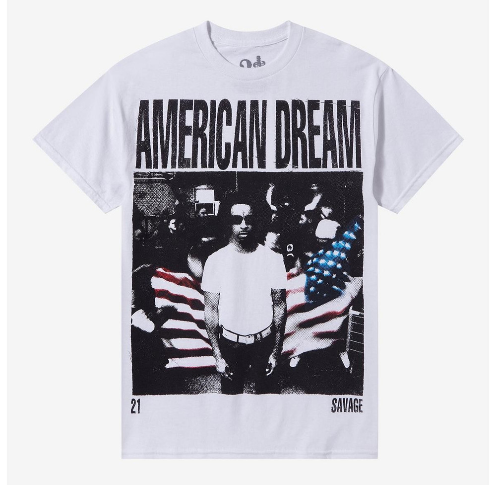 21 Savage American Dream Flag Portrait T-Shirt New