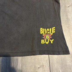Vintage Bugle Boy Shirt Medium Single Stitch Sun Faded Gradient Neon Rainbow 90s