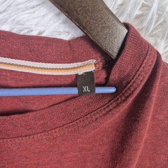 Left Coast Tee Shirt Heather Red Mens XL Casual Classic
