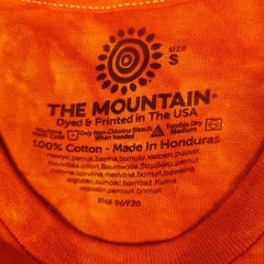 The Mountain Orange Tie-Dye Mushroom Graphic Cotton Jersey Tee Regular Fit S