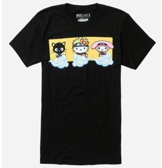 Anime Naruto Shippuden x Hello Kitty and Friends Akatsuki Clouds Tee Shirt New