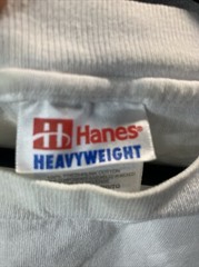Hanes T-Shirt Men’s XL? 48″ Chest White Graphic 100% Cotton Classic Heavyweight