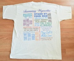 Vintage 1995 Tammy Wynette Tour Shirt Tee XL Country George Jones Dolly Parton