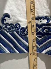 All Over Embroidered Dragon Chinese Short Sleeve Tee Size M Stunning Beautiful