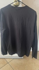 Gymshark Men’s Black Solid Logo Crew Neck Long Sleeve T-Shirt Size M