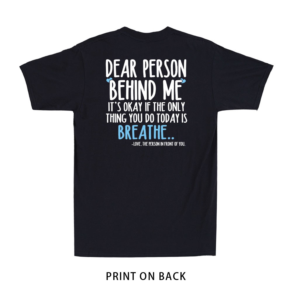 Breathe Mental Health Awareness Suicide Prevention (Print On Back) Men’s T-Shirt