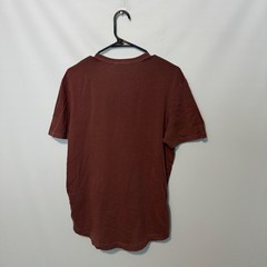 Buck Mason Curved Hem Tee Shirt Mens Medium Brick Red Pima Cotton Short Sleeve