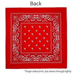 6 PCS 21×21 Inch 100% Cotton Bandanas Handkerchief Headband Scarf Wrap