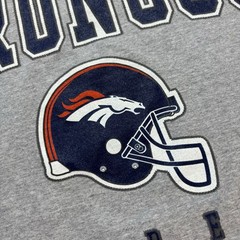 Vintage 90s Denver Broncos T-Shirt Men’s L Gray Riddell NFL Football Made in USA