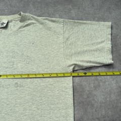 Vintage 90s Lee Dungarees Shirt Mens L Gray Property Of Jean Denim Tee