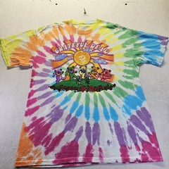 Grateful Dead Tie Dye T Shirt XL Dancing Bears Roses GDP 2021 Rainbow Spiral