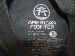 American Fighter Mens Medium Black Training T Shirt Gym Workout MMA UFC Sports